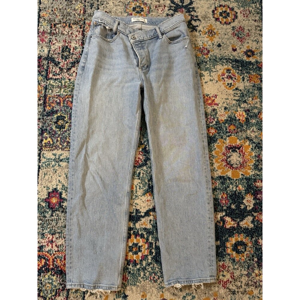 Abercrombie & Fitch The Dad High Rise Jean Crossover Hem‎ Size 28/6S
